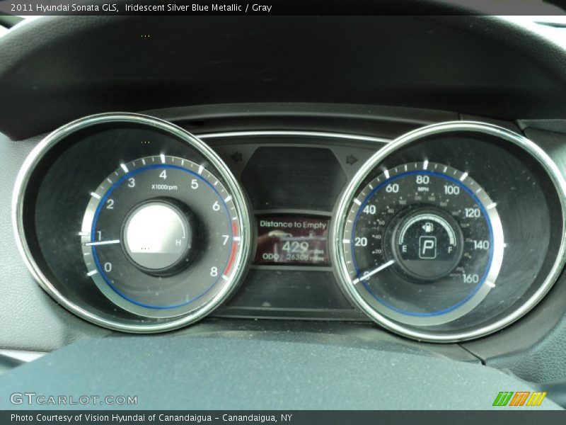 Iridescent Silver Blue Metallic / Gray 2011 Hyundai Sonata GLS