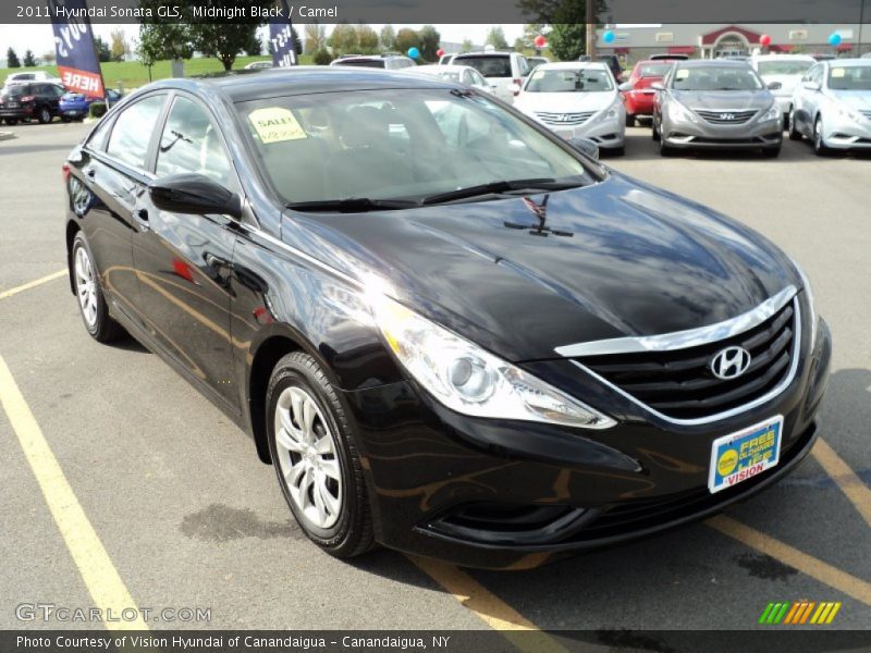 Midnight Black / Camel 2011 Hyundai Sonata GLS