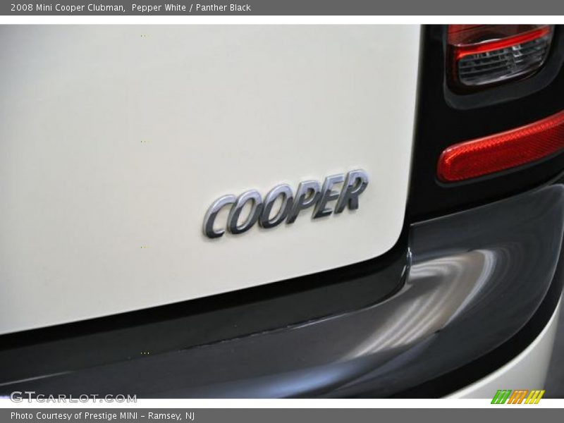 Pepper White / Panther Black 2008 Mini Cooper Clubman