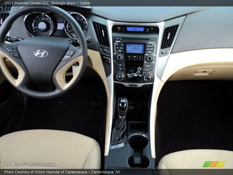 Midnight Black / Camel 2011 Hyundai Sonata GLS