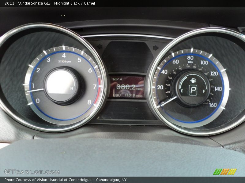 Midnight Black / Camel 2011 Hyundai Sonata GLS