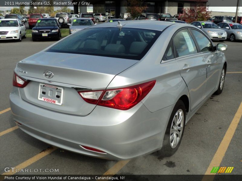 Radiant Silver / Gray 2011 Hyundai Sonata GLS