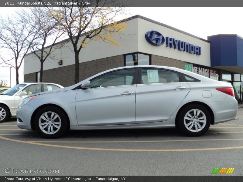 Radiant Silver / Gray 2011 Hyundai Sonata GLS
