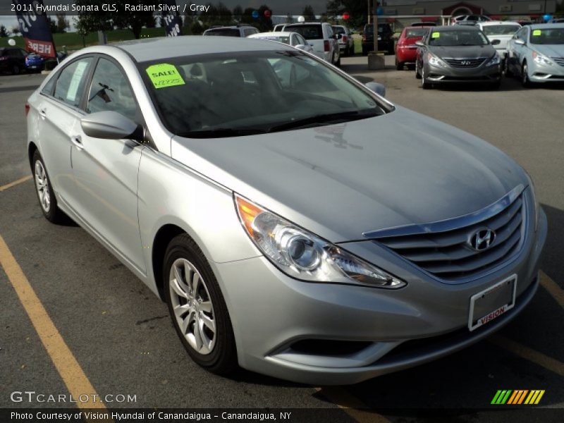 Radiant Silver / Gray 2011 Hyundai Sonata GLS