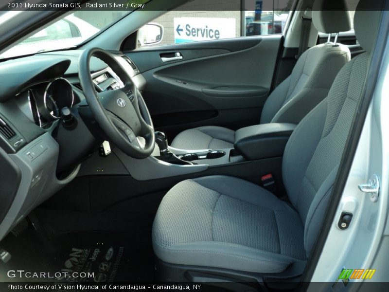 Radiant Silver / Gray 2011 Hyundai Sonata GLS