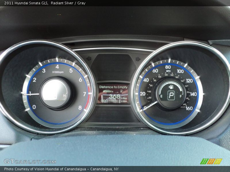 Radiant Silver / Gray 2011 Hyundai Sonata GLS