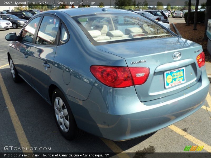 Seattle Light Blue / Beige 2007 Hyundai Elantra GLS Sedan