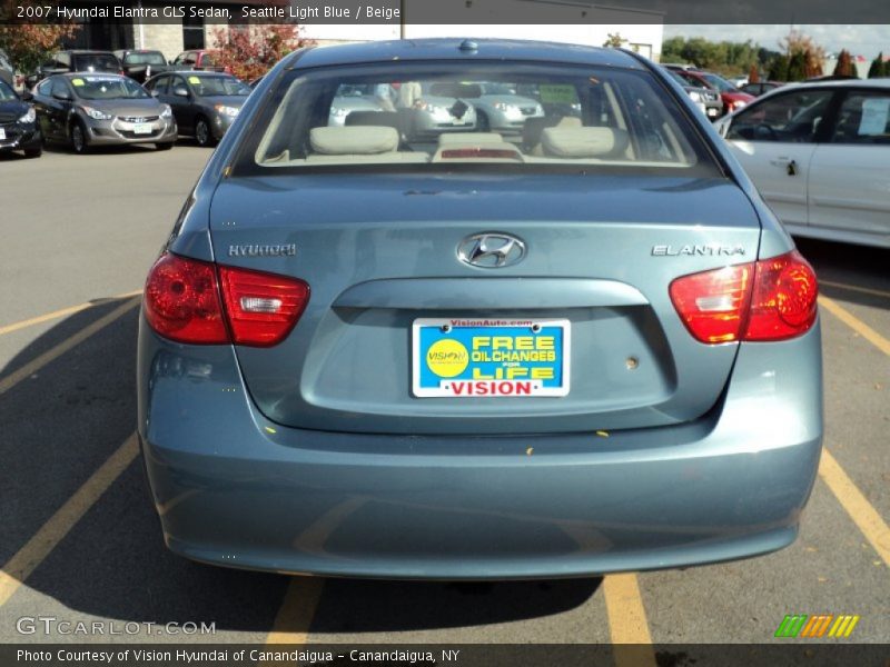 Seattle Light Blue / Beige 2007 Hyundai Elantra GLS Sedan