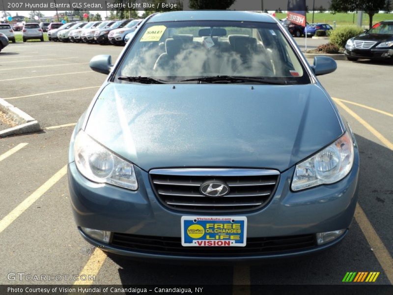Seattle Light Blue / Beige 2007 Hyundai Elantra GLS Sedan