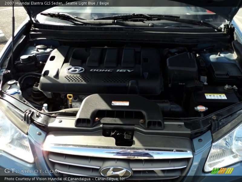 Seattle Light Blue / Beige 2007 Hyundai Elantra GLS Sedan