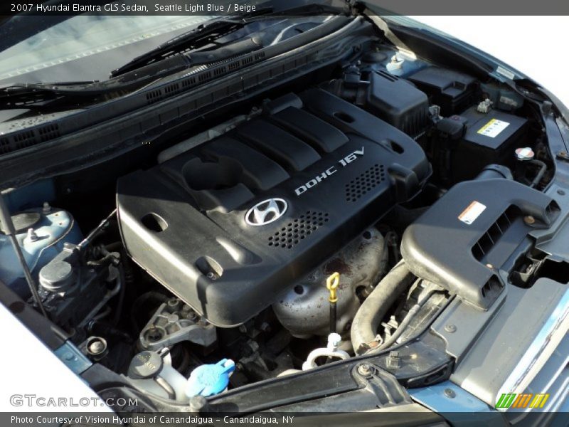 Seattle Light Blue / Beige 2007 Hyundai Elantra GLS Sedan