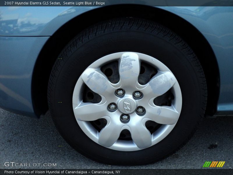 Seattle Light Blue / Beige 2007 Hyundai Elantra GLS Sedan