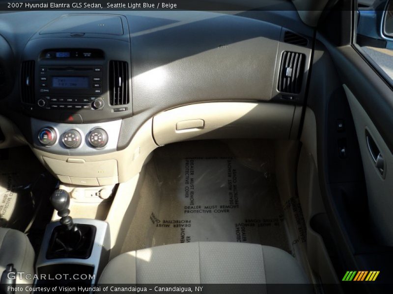 Seattle Light Blue / Beige 2007 Hyundai Elantra GLS Sedan