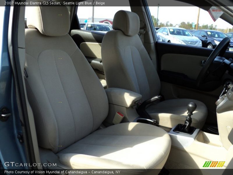 Seattle Light Blue / Beige 2007 Hyundai Elantra GLS Sedan