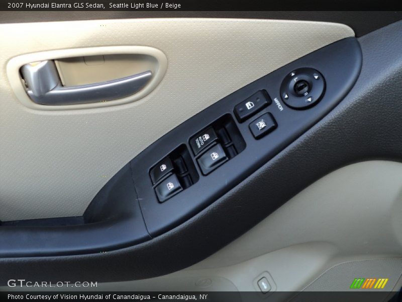 Seattle Light Blue / Beige 2007 Hyundai Elantra GLS Sedan
