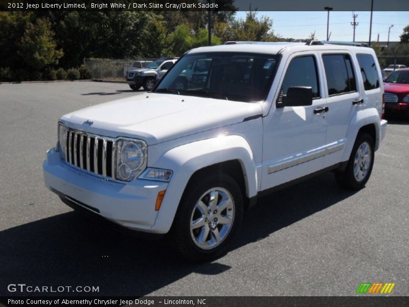 Bright White / Dark Slate Gray/Dark Saddle 2012 Jeep Liberty Limited