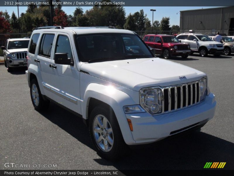 Bright White / Dark Slate Gray/Dark Saddle 2012 Jeep Liberty Limited