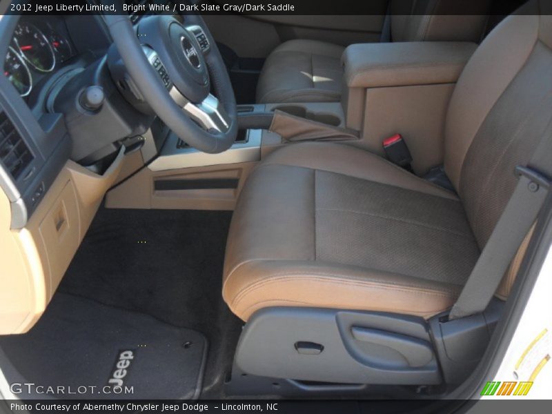 Bright White / Dark Slate Gray/Dark Saddle 2012 Jeep Liberty Limited