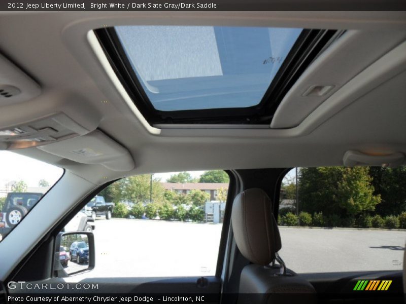 Bright White / Dark Slate Gray/Dark Saddle 2012 Jeep Liberty Limited