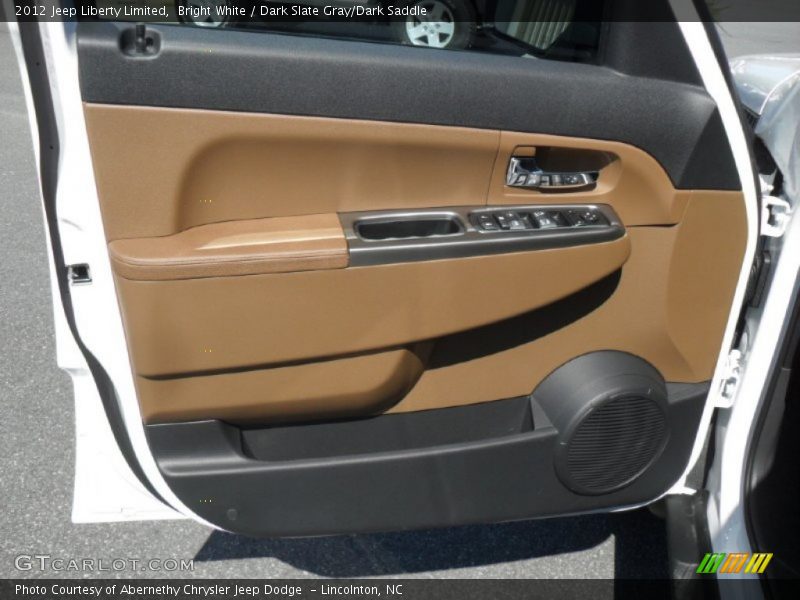 Bright White / Dark Slate Gray/Dark Saddle 2012 Jeep Liberty Limited