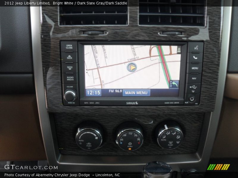 Bright White / Dark Slate Gray/Dark Saddle 2012 Jeep Liberty Limited