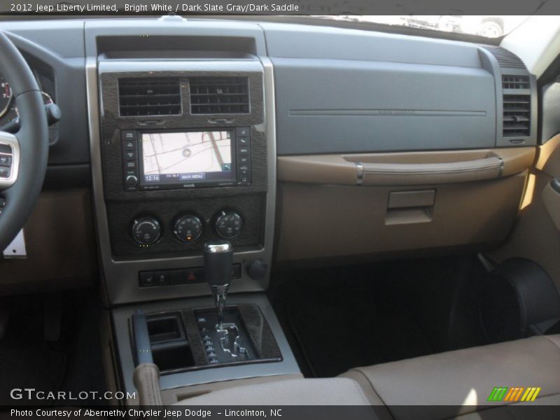 Bright White / Dark Slate Gray/Dark Saddle 2012 Jeep Liberty Limited