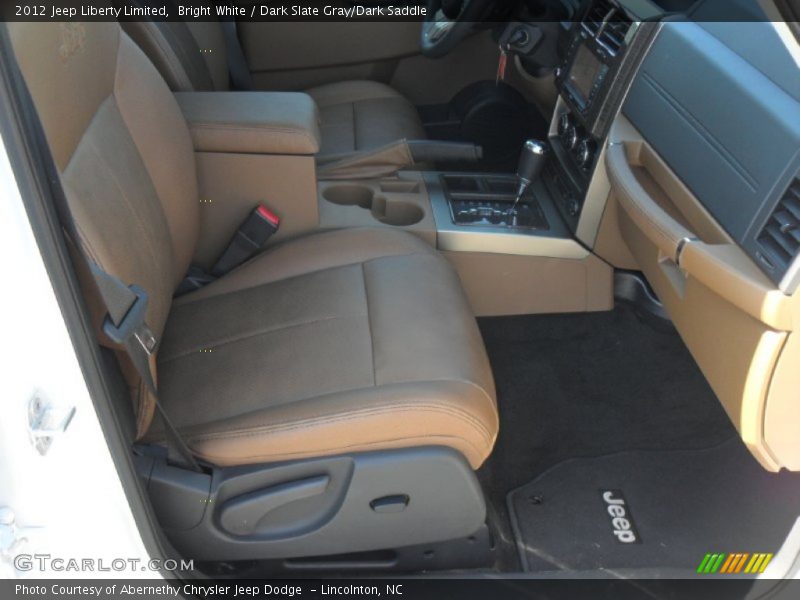 Bright White / Dark Slate Gray/Dark Saddle 2012 Jeep Liberty Limited