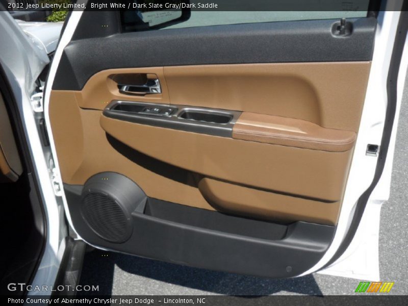 Bright White / Dark Slate Gray/Dark Saddle 2012 Jeep Liberty Limited