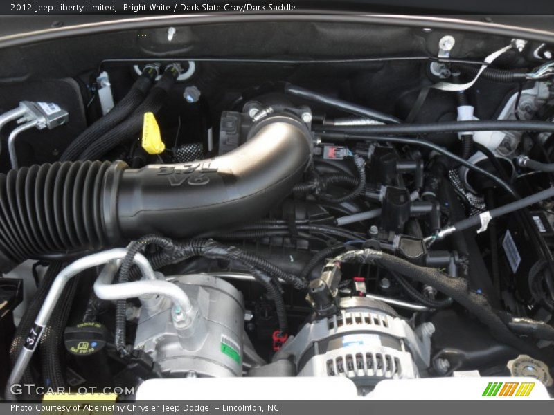 Bright White / Dark Slate Gray/Dark Saddle 2012 Jeep Liberty Limited