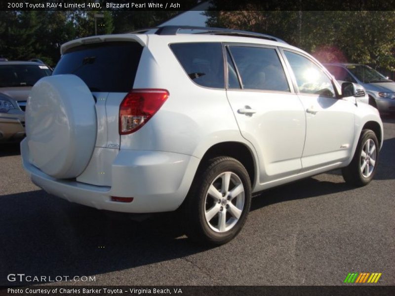 Blizzard Pearl White / Ash 2008 Toyota RAV4 Limited 4WD