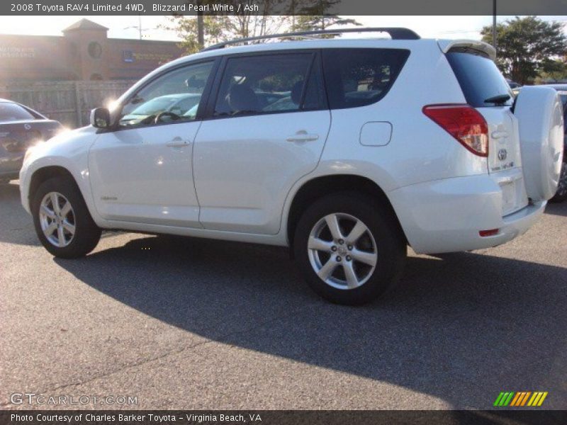 Blizzard Pearl White / Ash 2008 Toyota RAV4 Limited 4WD