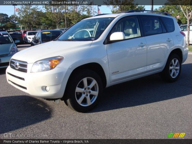 Blizzard Pearl White / Ash 2008 Toyota RAV4 Limited 4WD