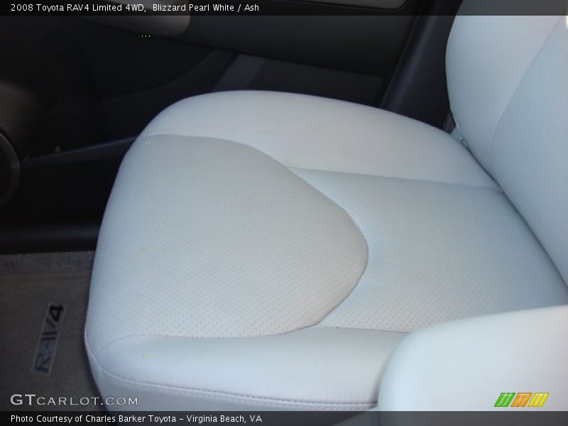 Blizzard Pearl White / Ash 2008 Toyota RAV4 Limited 4WD