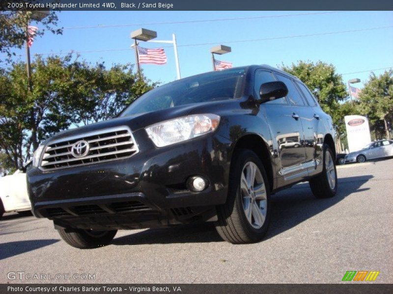 Black / Sand Beige 2009 Toyota Highlander Limited 4WD