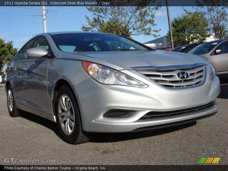 Iridescent Silver Blue Metallic / Gray 2011 Hyundai Sonata GLS