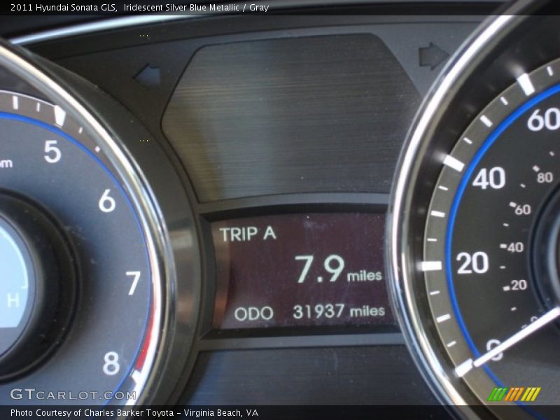Iridescent Silver Blue Metallic / Gray 2011 Hyundai Sonata GLS