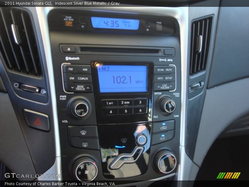 Iridescent Silver Blue Metallic / Gray 2011 Hyundai Sonata GLS