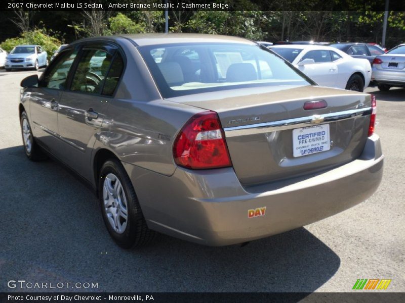 Amber Bronze Metallic / Cashmere Beige 2007 Chevrolet Malibu LS Sedan