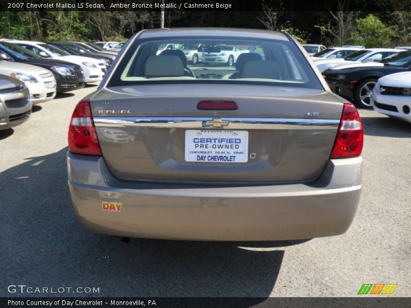 Amber Bronze Metallic / Cashmere Beige 2007 Chevrolet Malibu LS Sedan