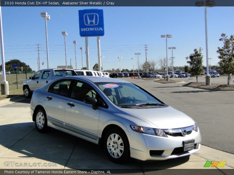 Alabaster Silver Metallic / Gray 2010 Honda Civic DX-VP Sedan