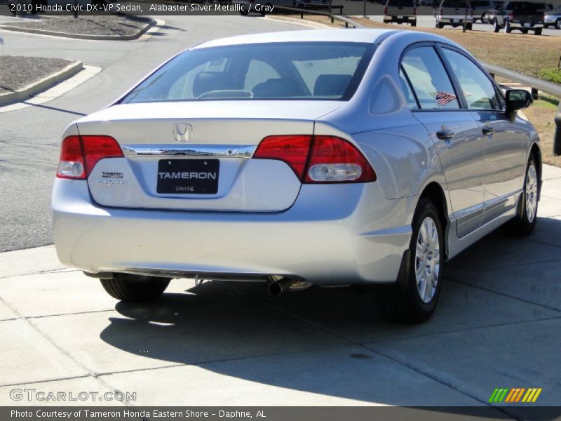 Alabaster Silver Metallic / Gray 2010 Honda Civic DX-VP Sedan