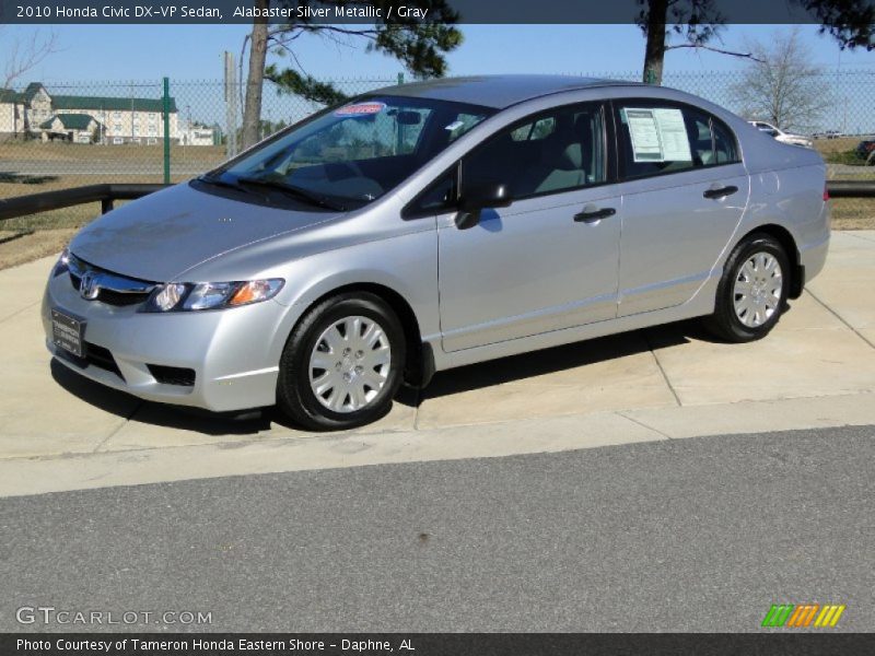 Alabaster Silver Metallic / Gray 2010 Honda Civic DX-VP Sedan