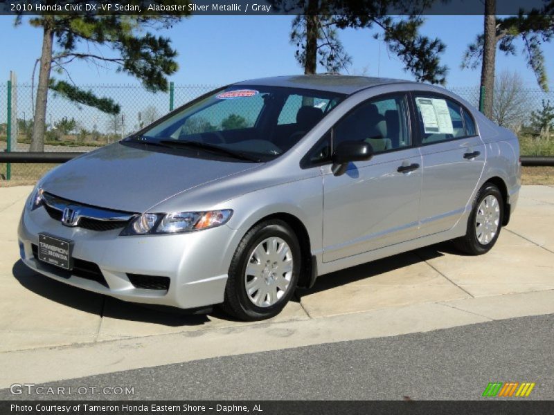 Alabaster Silver Metallic / Gray 2010 Honda Civic DX-VP Sedan