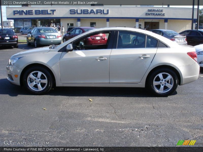 Gold Mist Metallic / Jet Black Leather 2011 Chevrolet Cruze LT