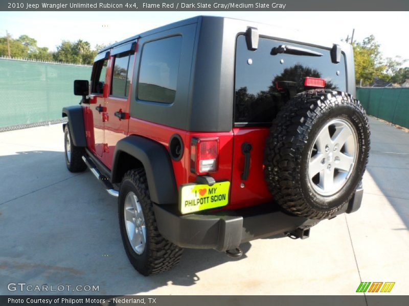 Flame Red / Dark Slate Gray/Medium Slate Gray 2010 Jeep Wrangler Unlimited Rubicon 4x4