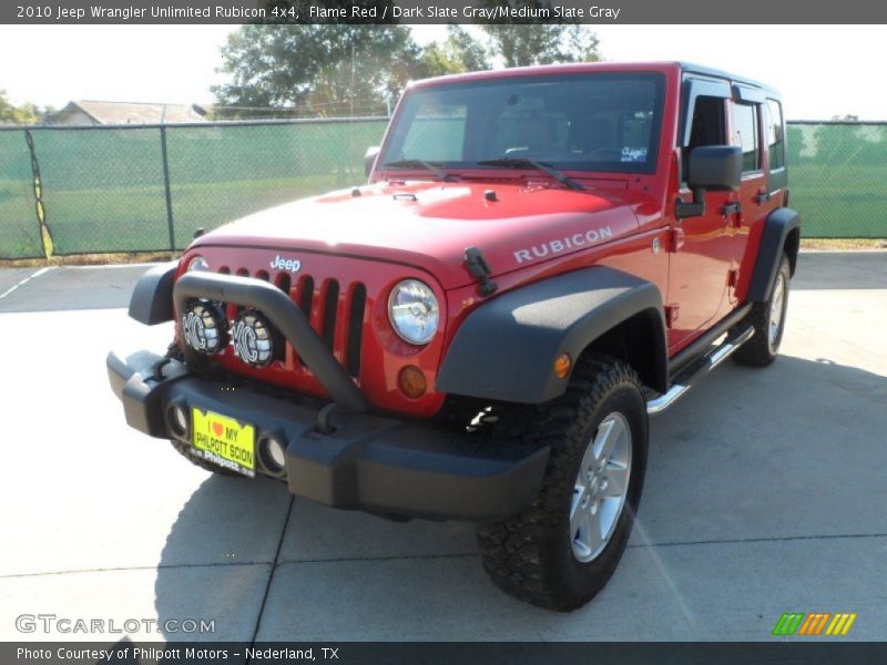 Flame Red / Dark Slate Gray/Medium Slate Gray 2010 Jeep Wrangler Unlimited Rubicon 4x4