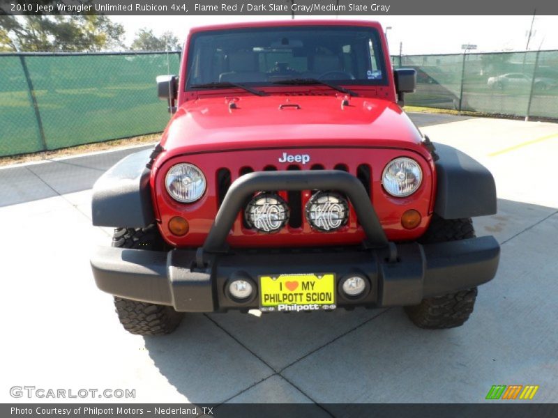 Flame Red / Dark Slate Gray/Medium Slate Gray 2010 Jeep Wrangler Unlimited Rubicon 4x4