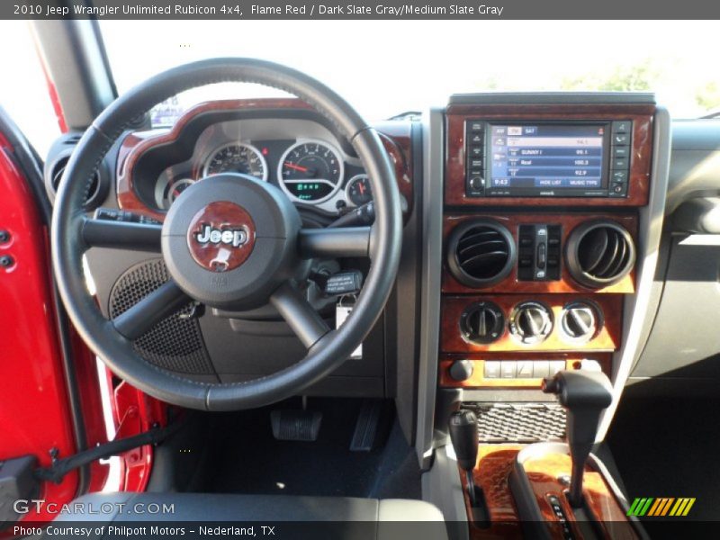 Dashboard of 2010 Wrangler Unlimited Rubicon 4x4