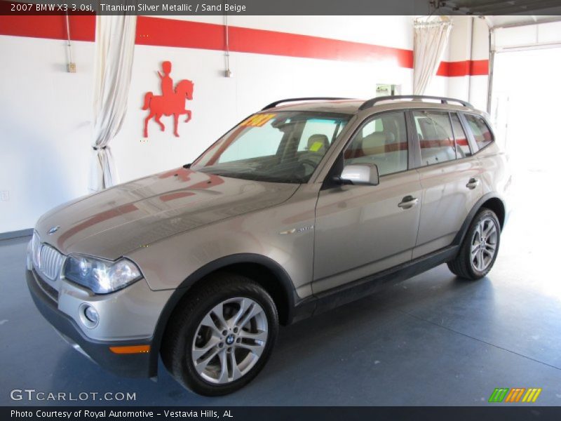Titanium Silver Metallic / Sand Beige 2007 BMW X3 3.0si