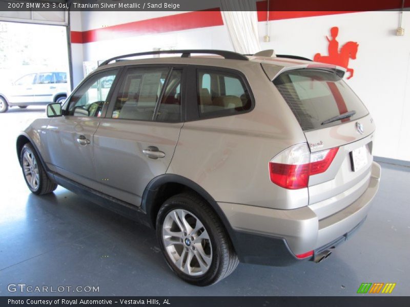 Titanium Silver Metallic / Sand Beige 2007 BMW X3 3.0si